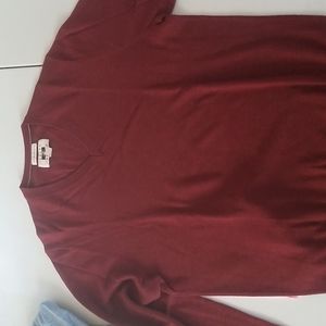 Men's Sweater, XL,  Joseph Abboud , Maroon,  extra fine merino wool